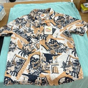 C&C California Men's Casual Button Down Shirt - Black and Tan